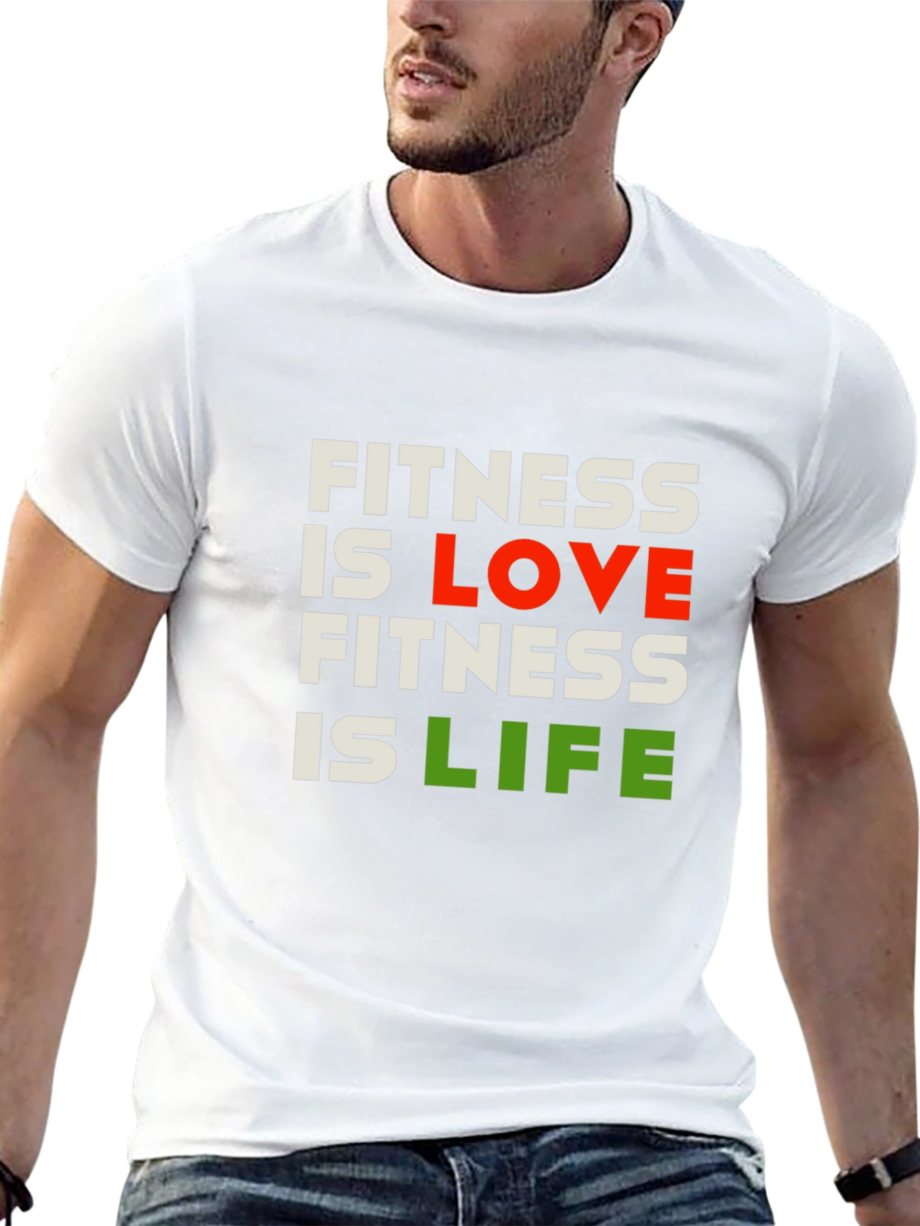 Fitness is Love Fitness is Life Graphic Tee