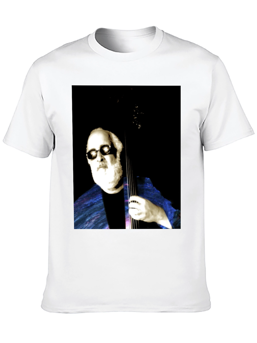 Cool Musician Portrait Black T-Shirt