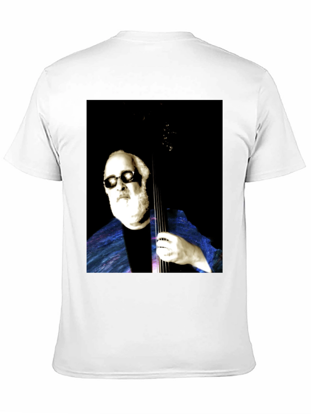 Cool Musician Portrait Black T-Shirt