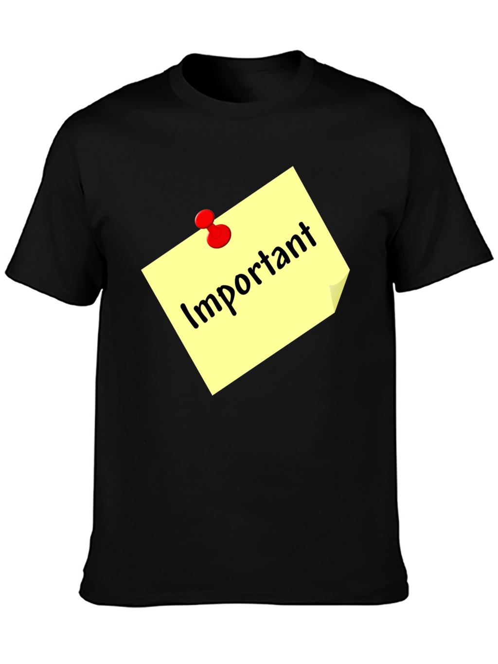 Important Note Black T-Shirt