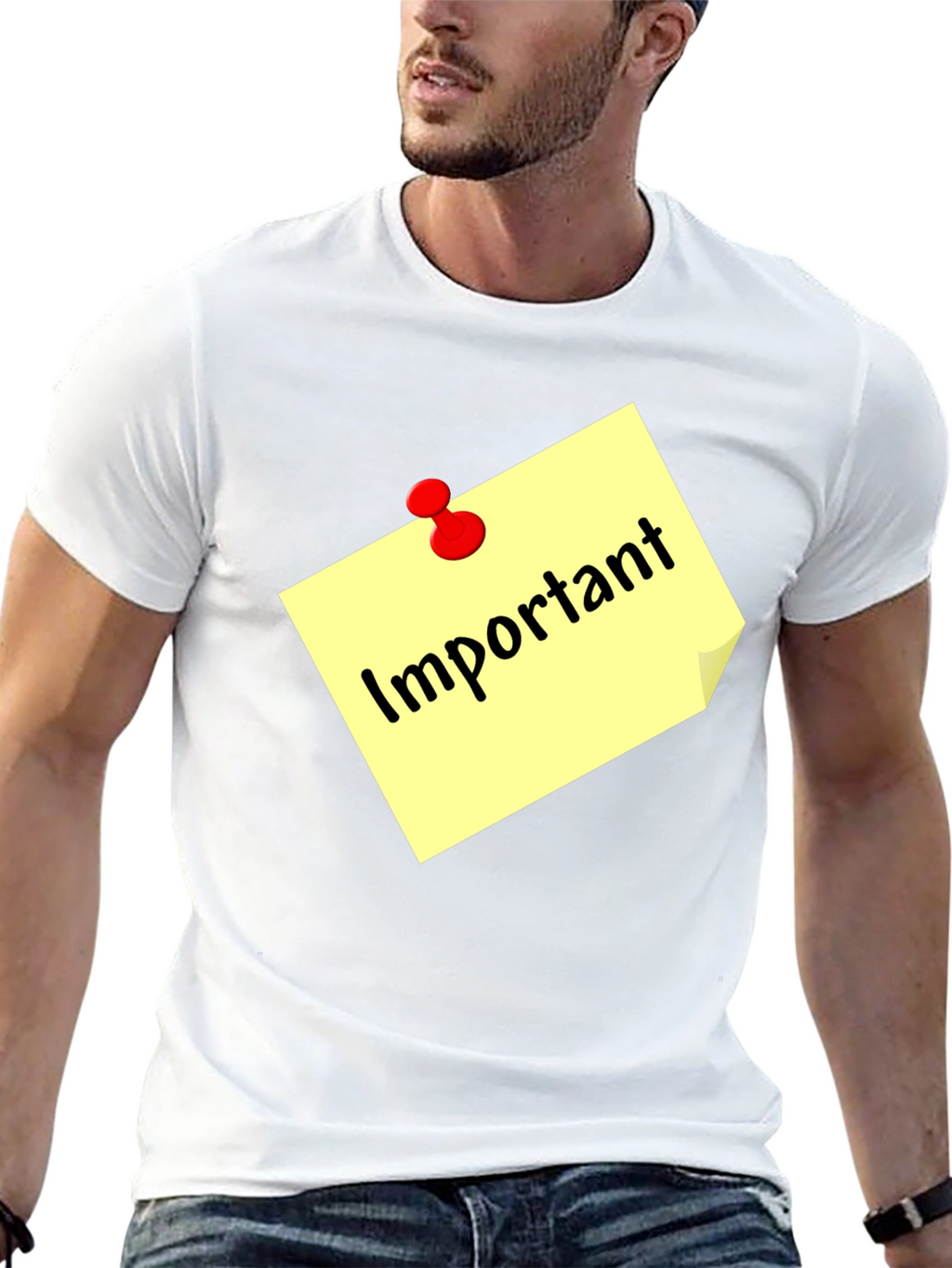 Important Note Black T-Shirt