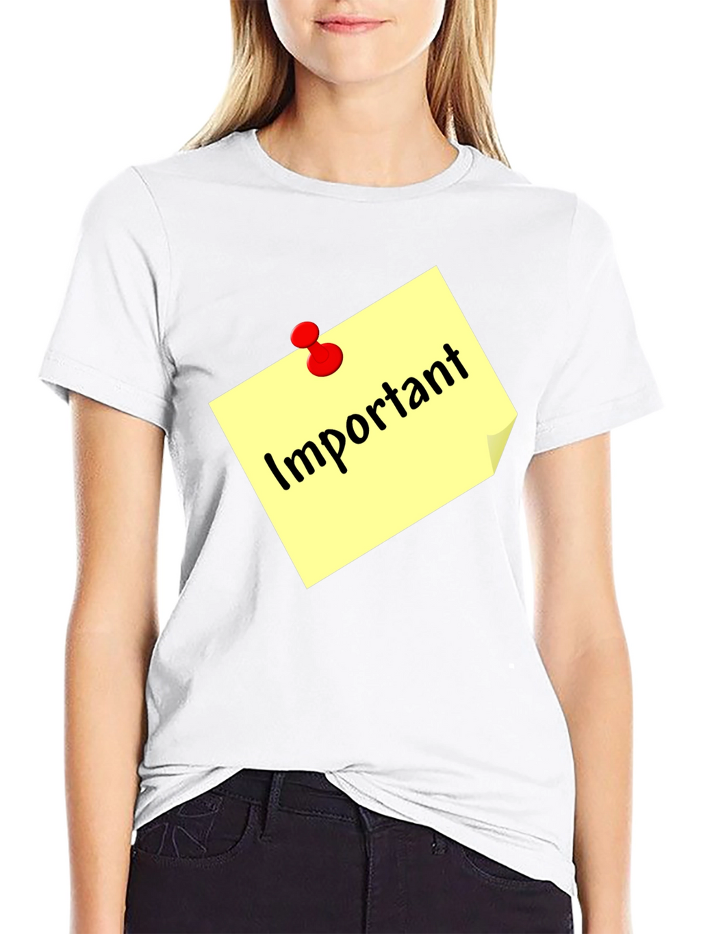 Important Note Black T-Shirt