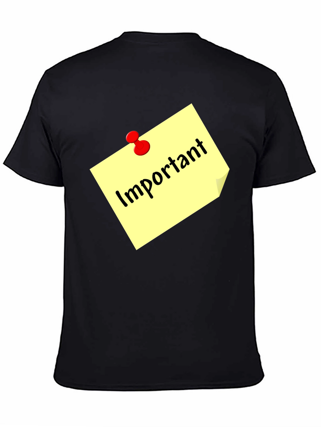 Important Note Black T-Shirt