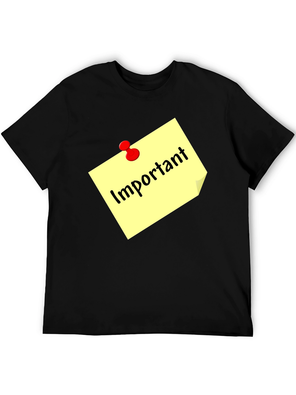 Important Note Black T-Shirt