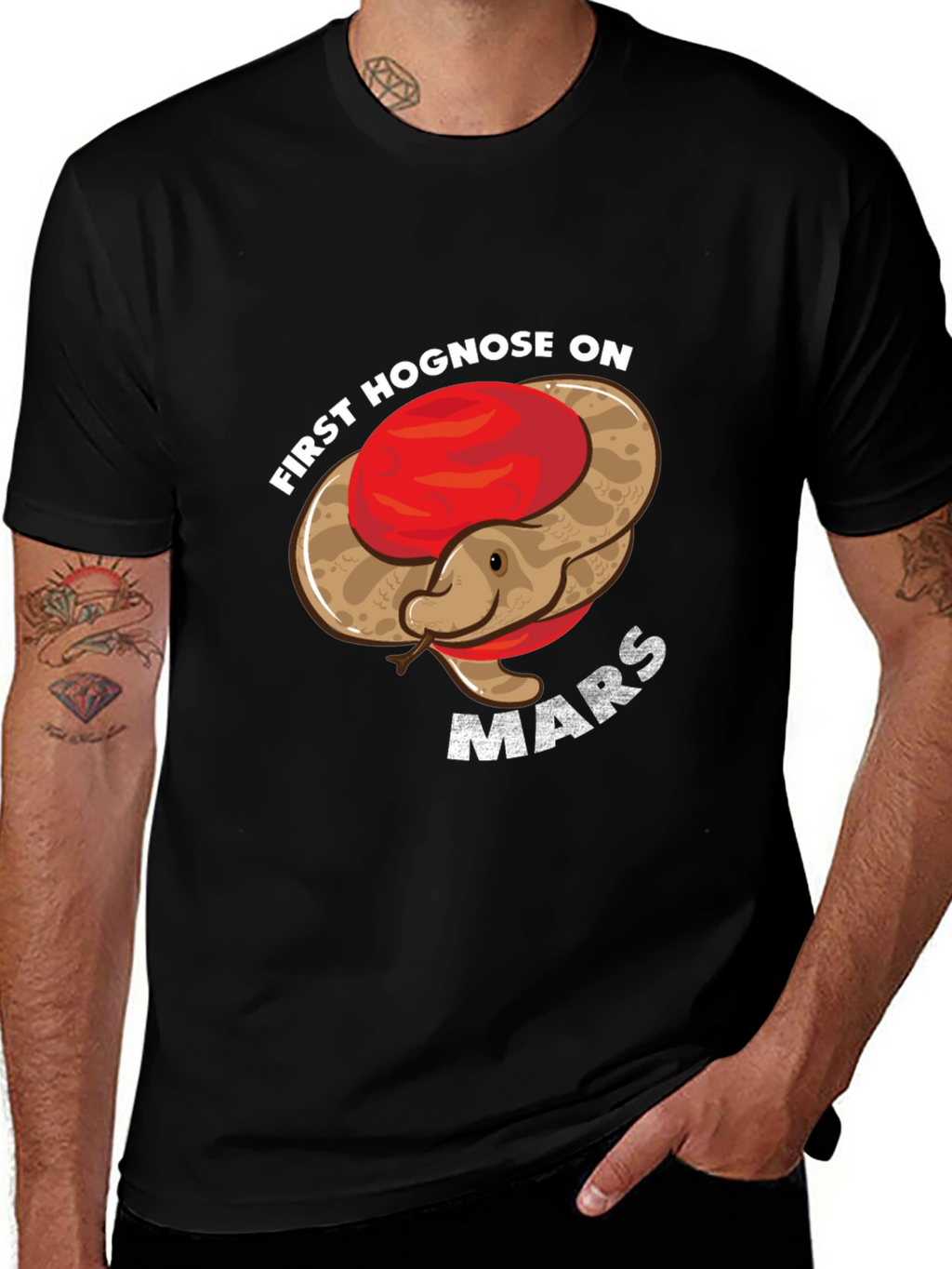 First Hognose on Mars T-Shirt Funny Snake Lover Tee