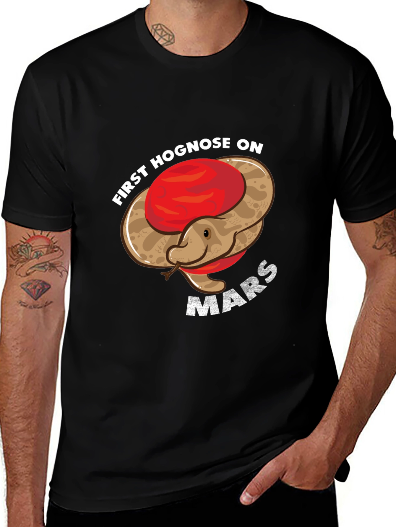 First Hognose on Mars T-Shirt Funny Snake Lover Tee