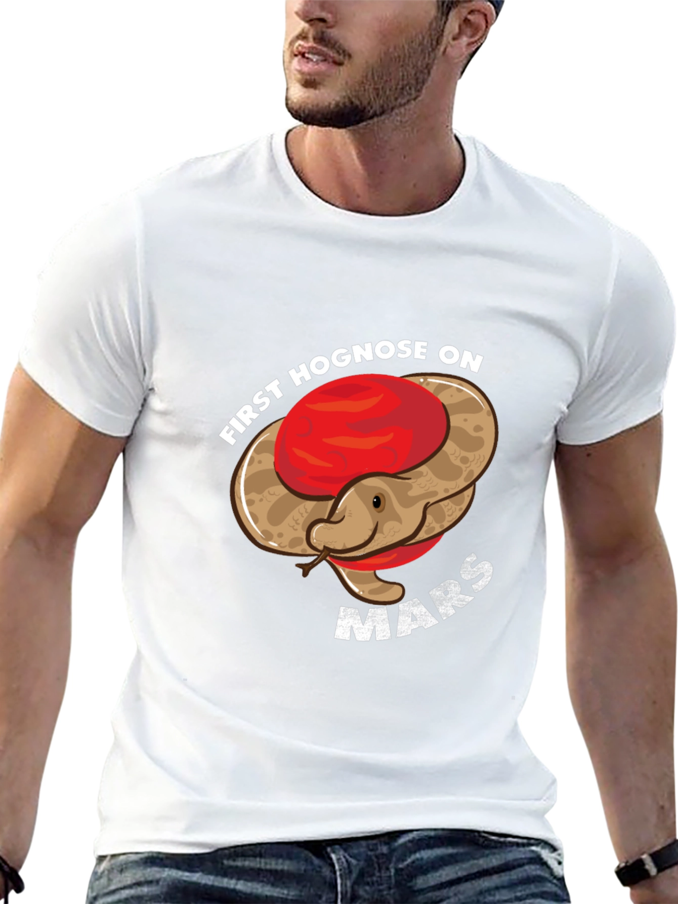 First Hognose on Mars T-Shirt Funny Snake Lover Tee