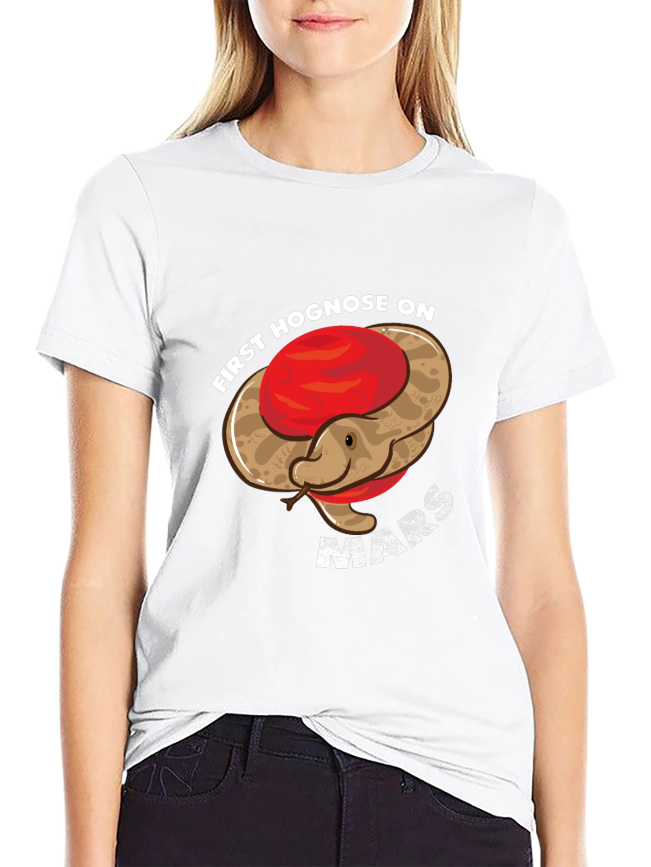First Hognose on Mars T-Shirt Funny Snake Lover Tee