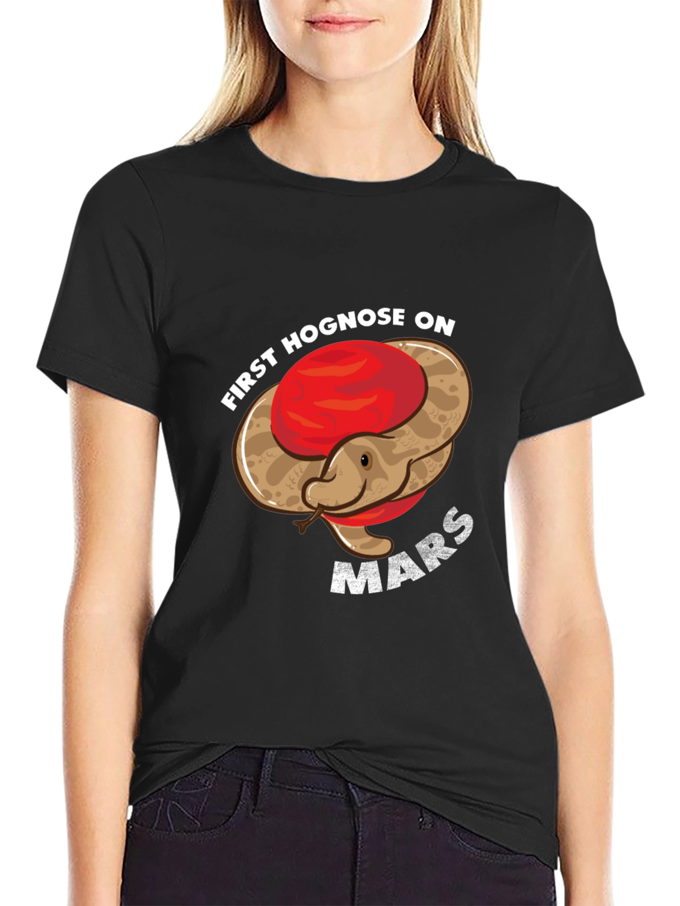 First Hognose on Mars T-Shirt Funny Snake Lover Tee