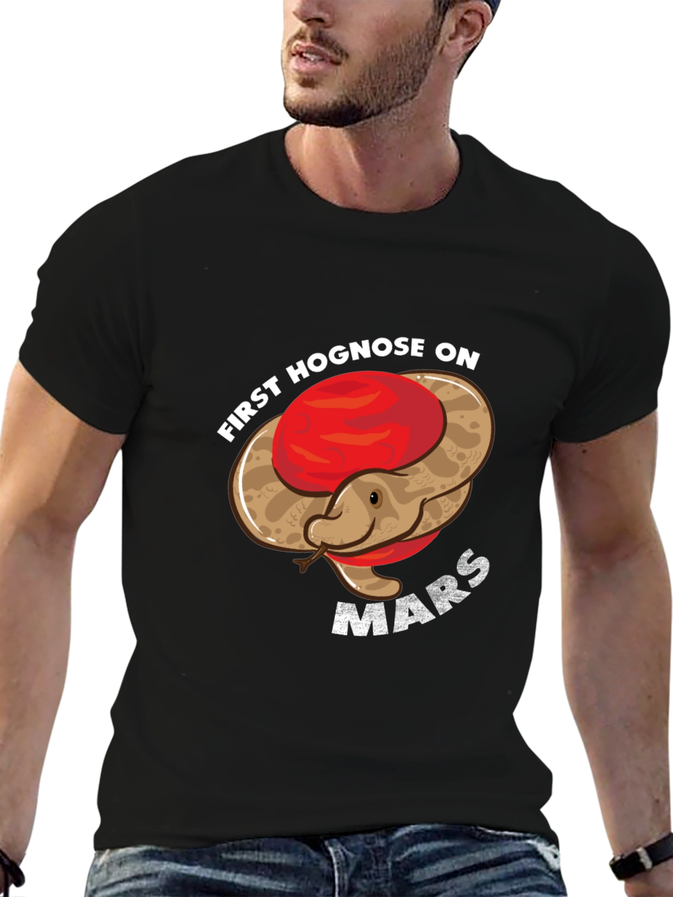 First Hognose on Mars T-Shirt Funny Snake Lover Tee