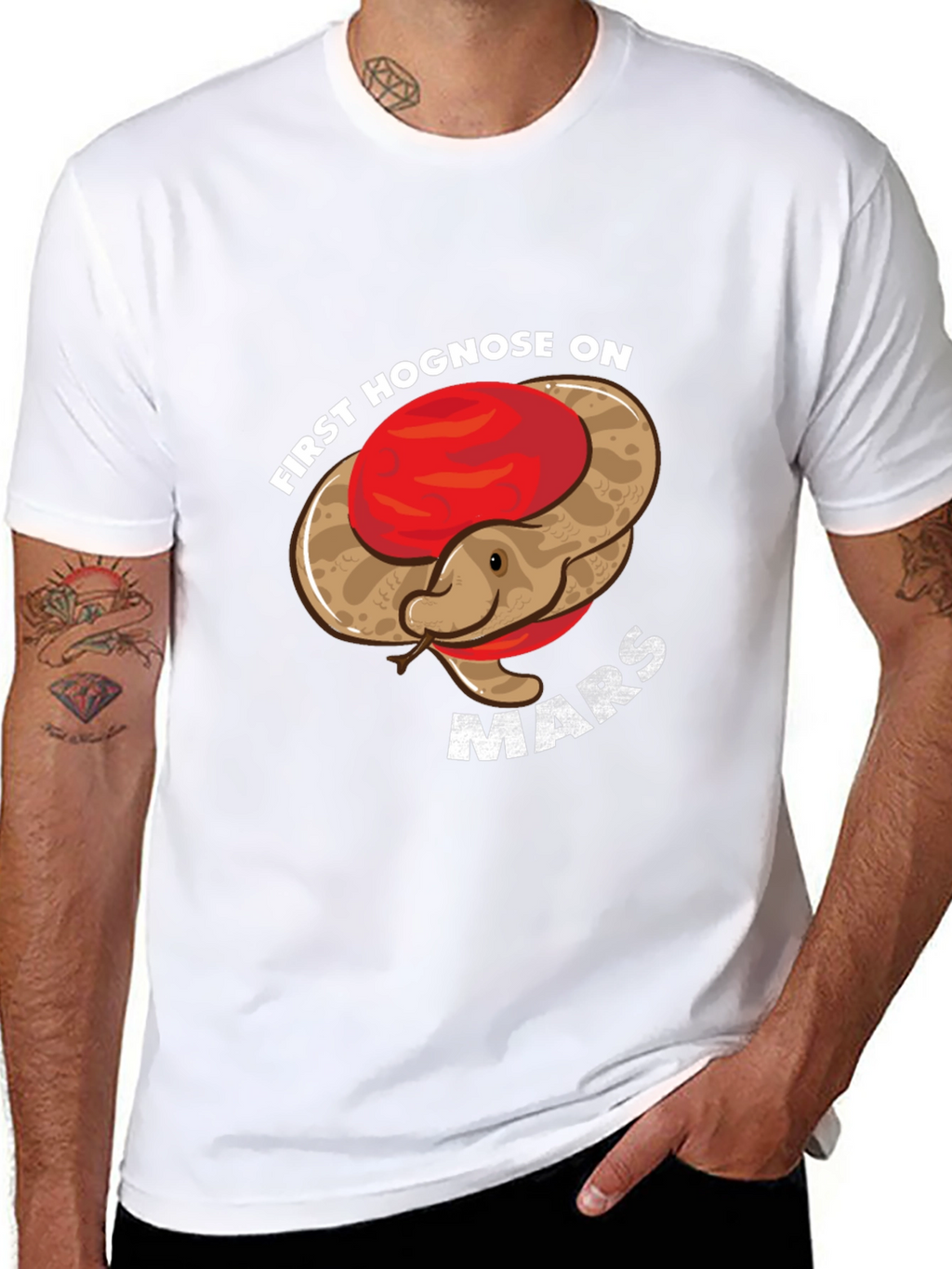 First Hognose on Mars T-Shirt Funny Snake Lover Tee