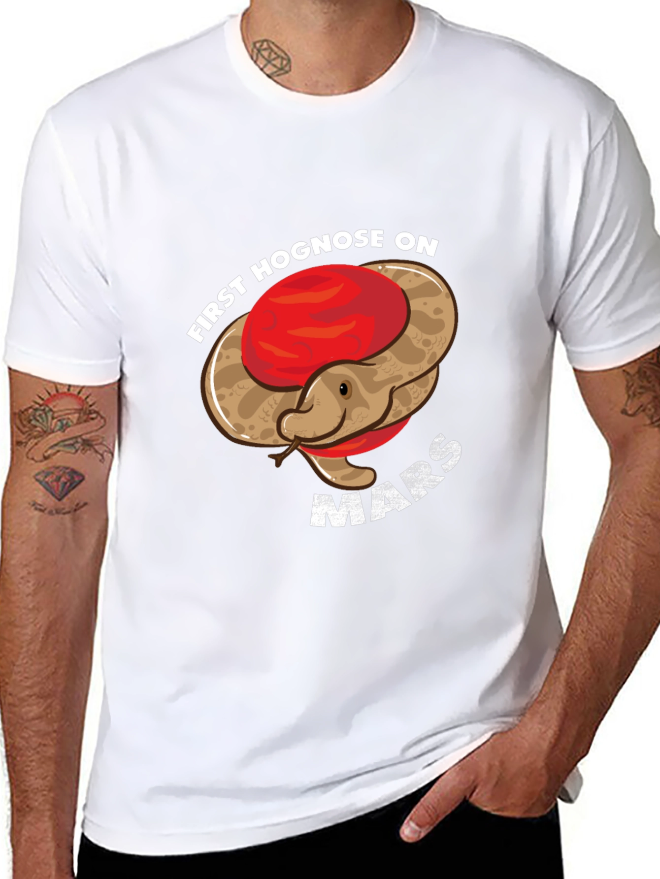 First Hognose on Mars T-Shirt Funny Snake Lover Tee