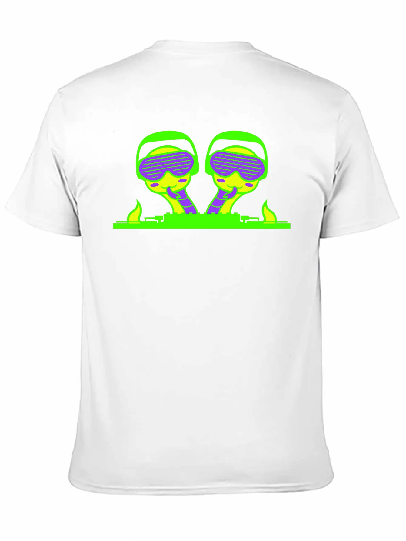 2 Funny Cool DJ Snakes Mixing Fun Music Party Club Casual Graphic T-Shirt – Simple And Comfortable Daily Wear