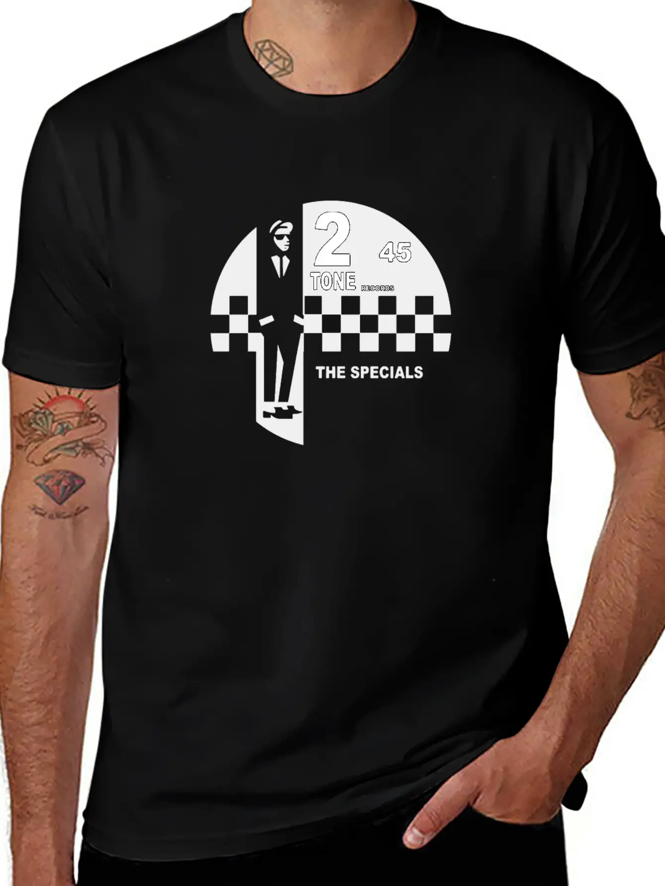 2 Tone Records Scarf Music Essential Cotton Tee For Daily Outfits – Unisex Style