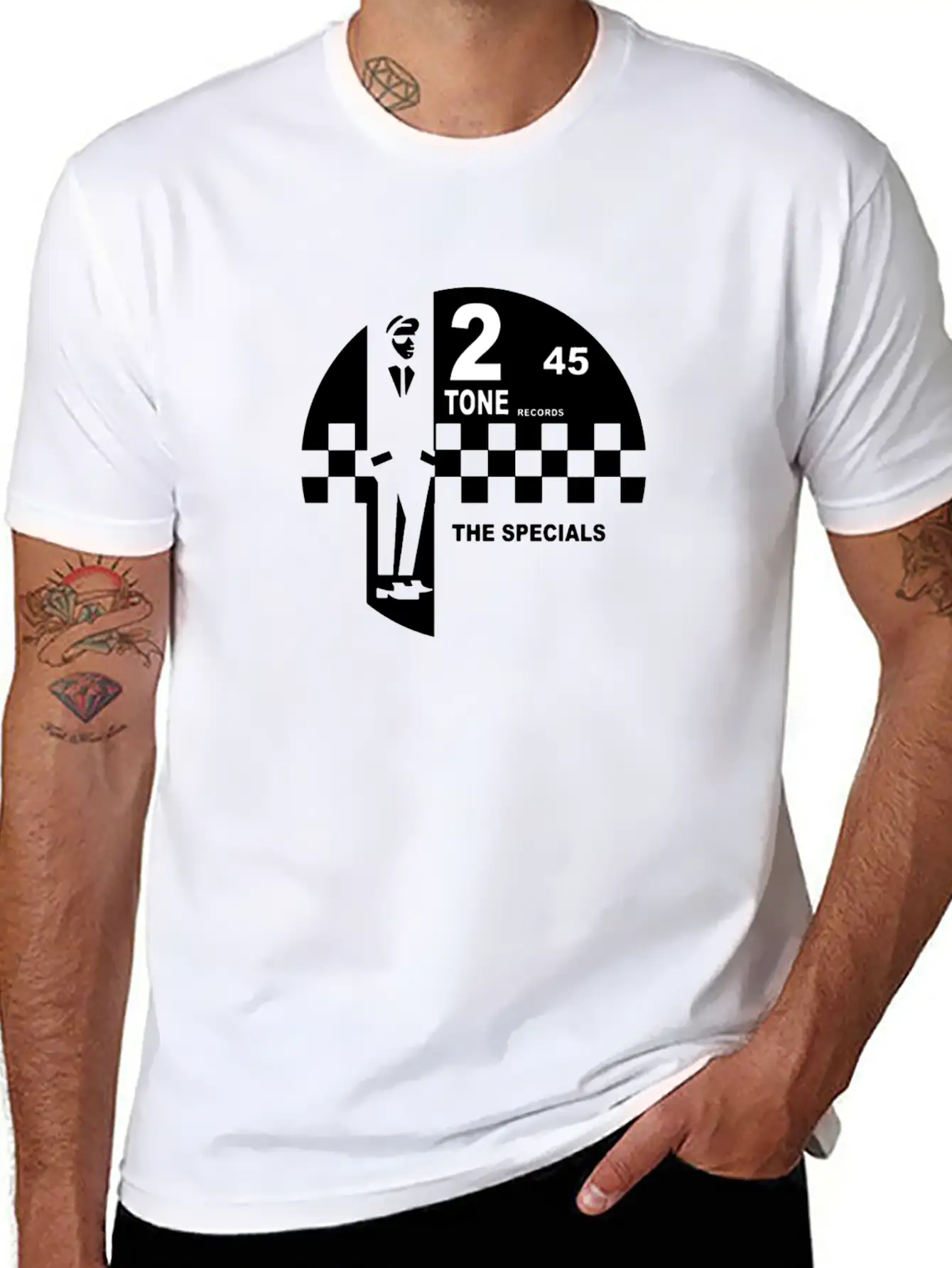 2 Tone Records Scarf Music Essential Cotton Tee For Daily Outfits – Unisex Style