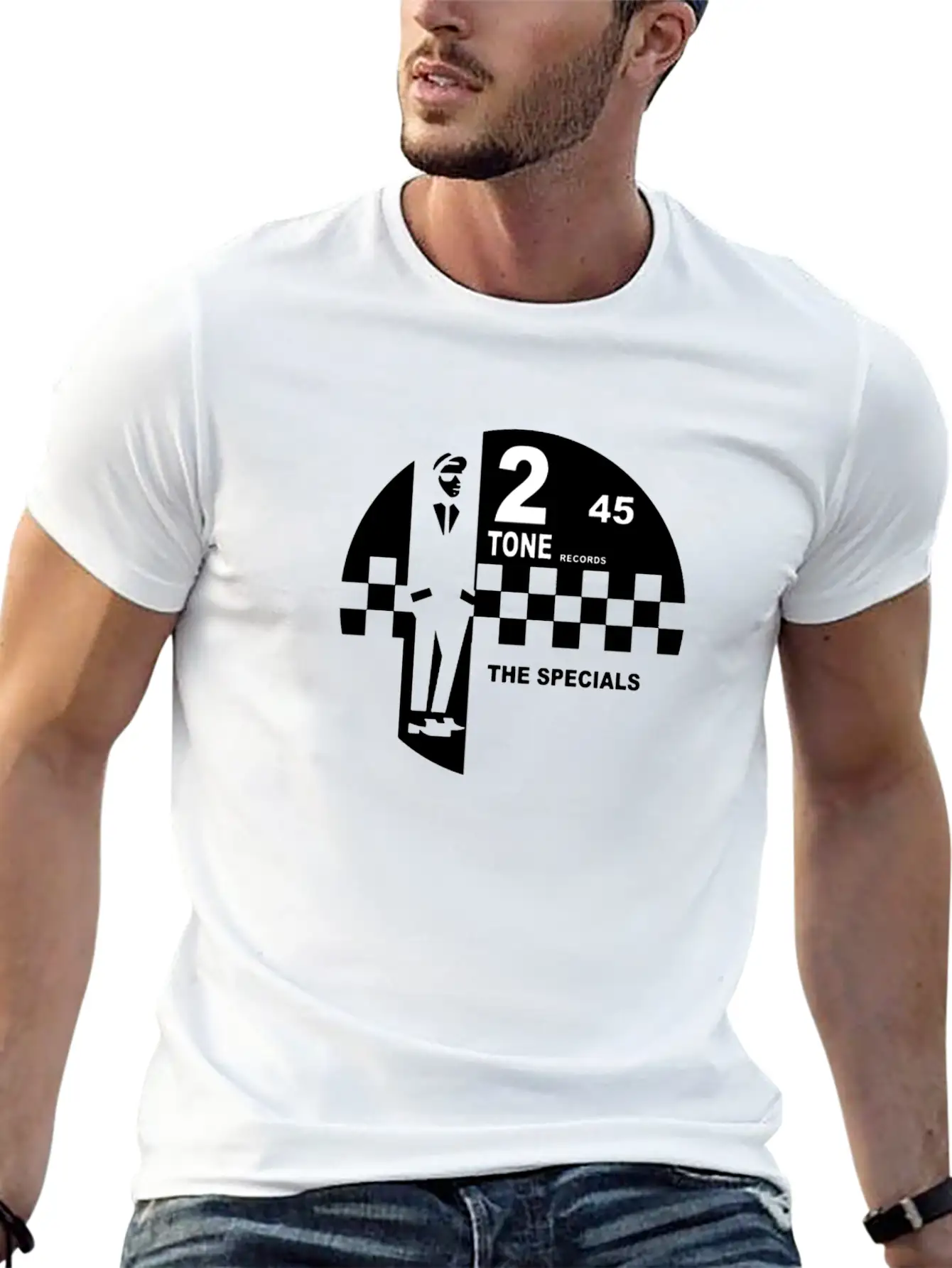 2 Tone Records Scarf Music Essential Cotton Tee For Daily Outfits – Unisex Style