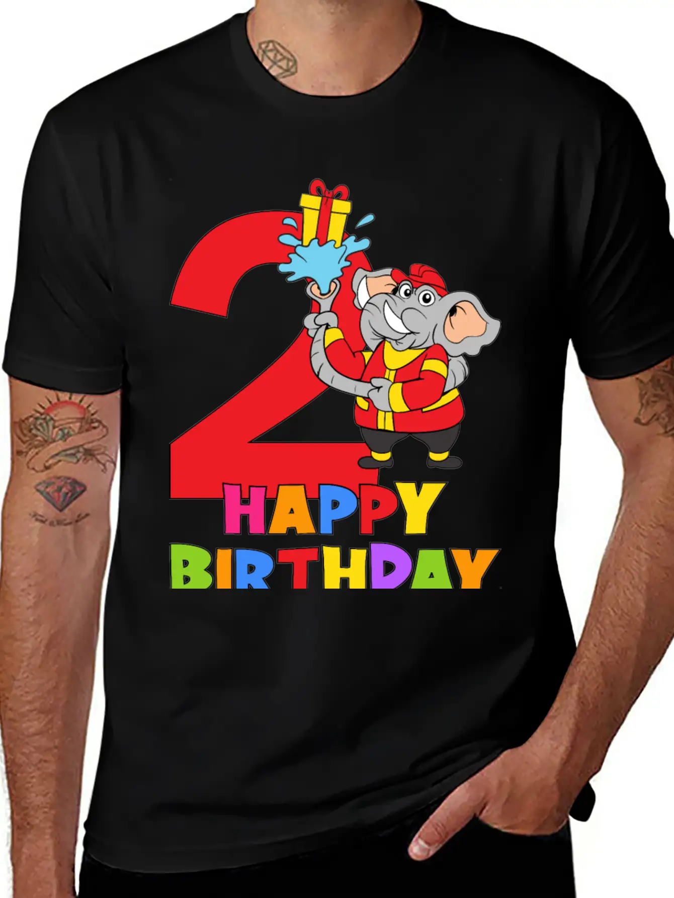 2 Years Old 2nd Birthday Firefighter Fireman Breathable Soft Cotton T-Shirt – Timeless Casual Look