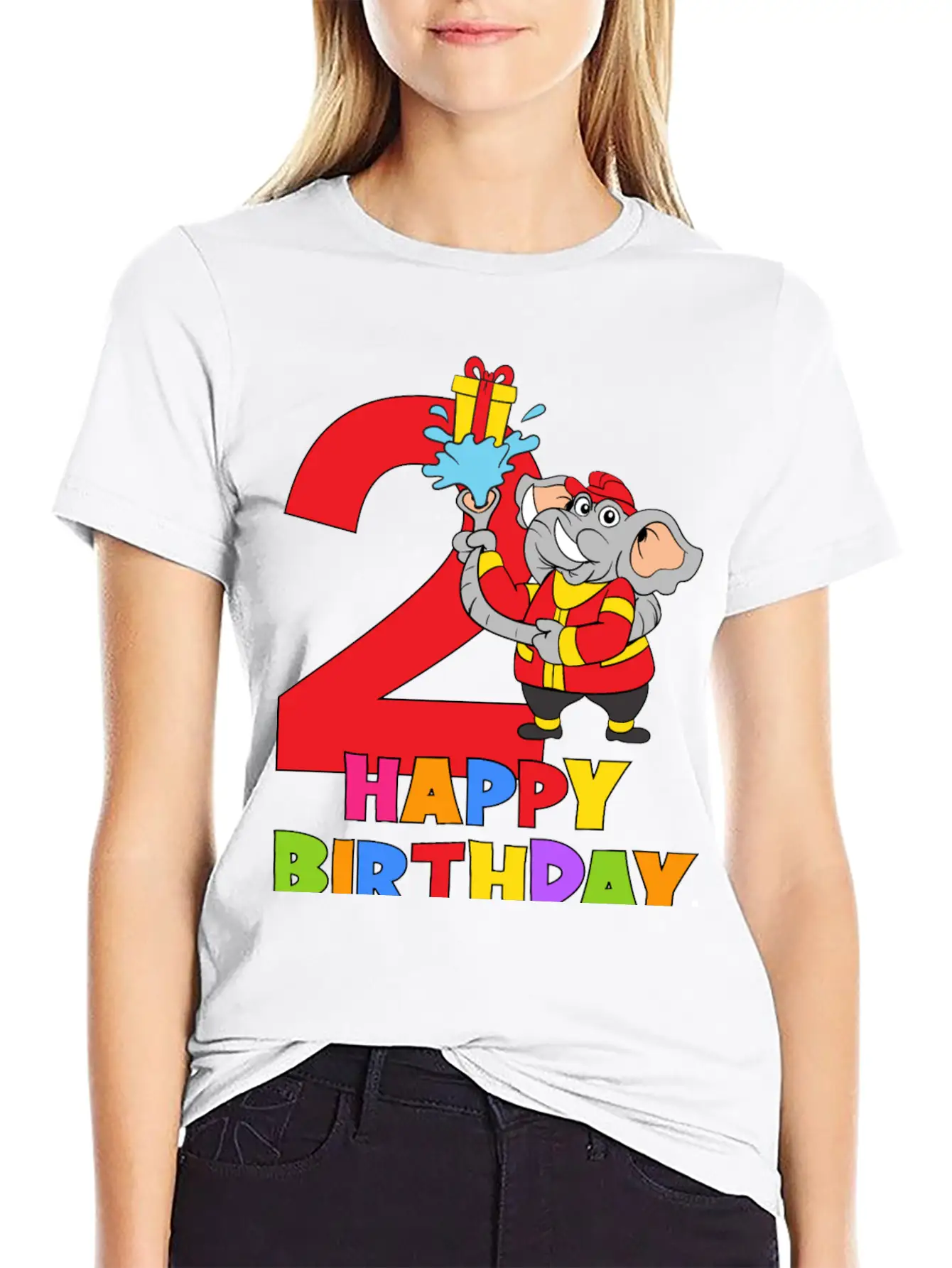 2 Years Old 2nd Birthday Firefighter Fireman Breathable Soft Cotton T-Shirt – Timeless Casual Look