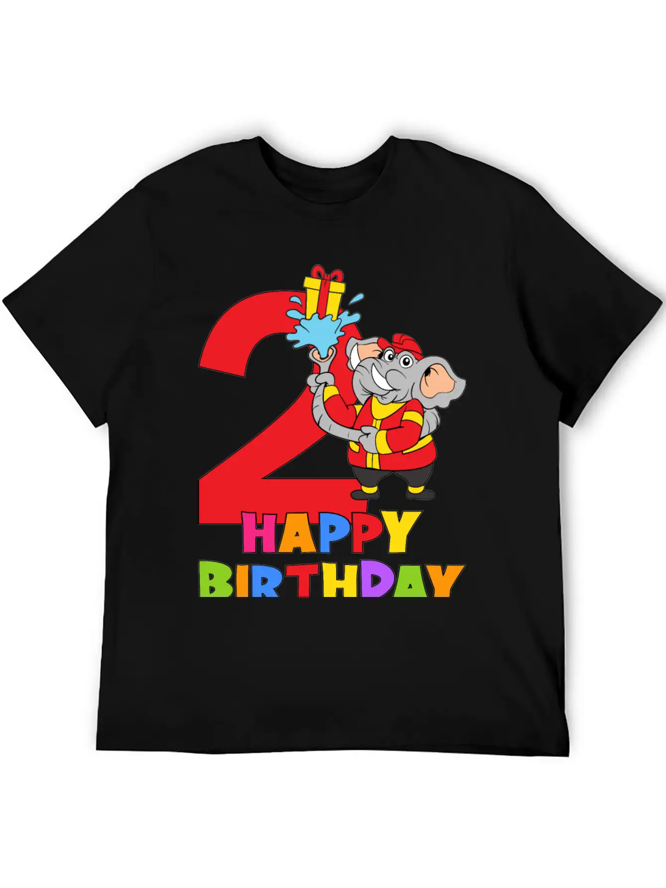 2 Years Old 2nd Birthday Firefighter Fireman Breathable Soft Cotton T-Shirt – Timeless Casual Look