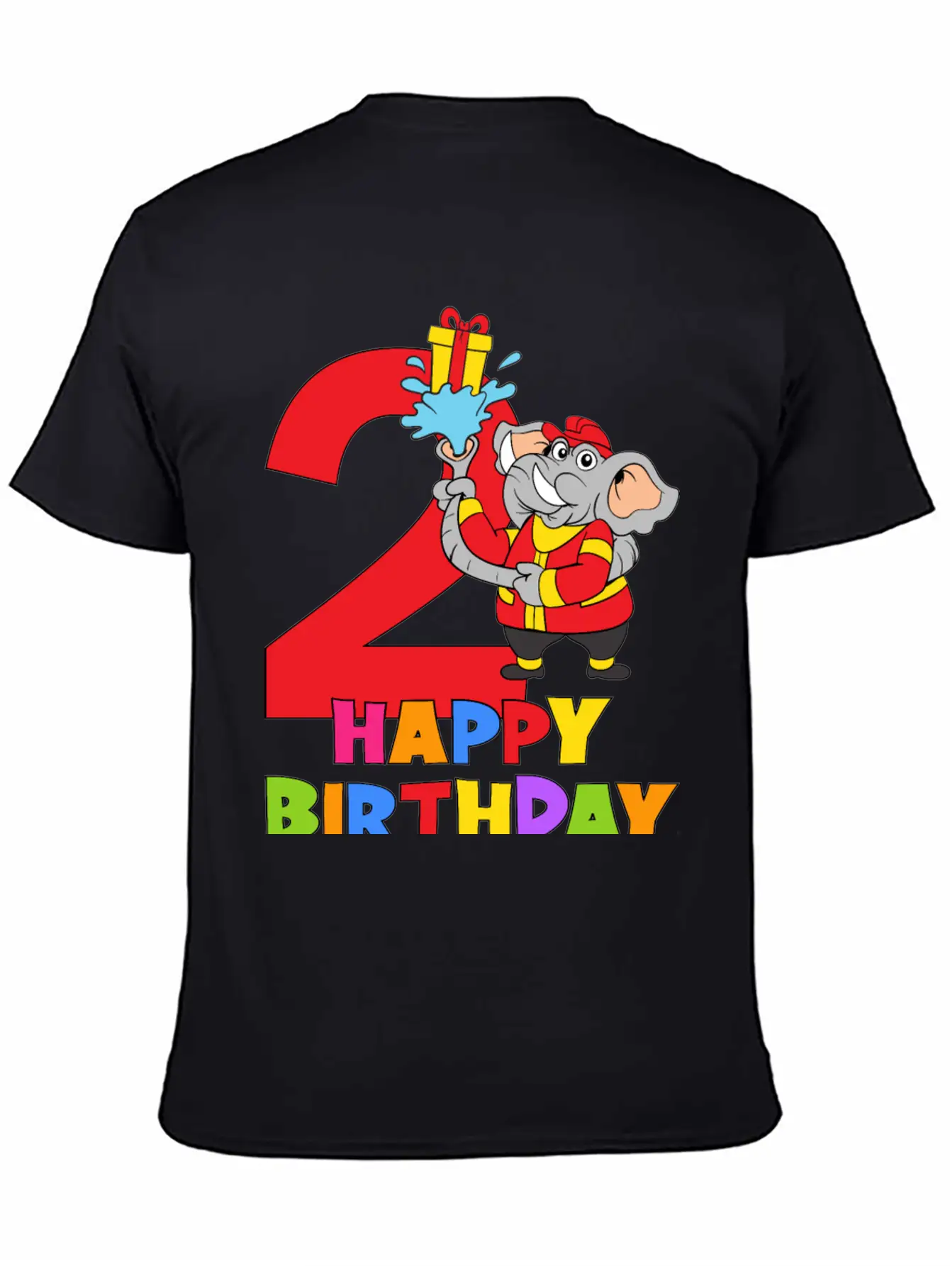 2 Years Old 2nd Birthday Firefighter Fireman Breathable Soft Cotton T-Shirt – Timeless Casual Look