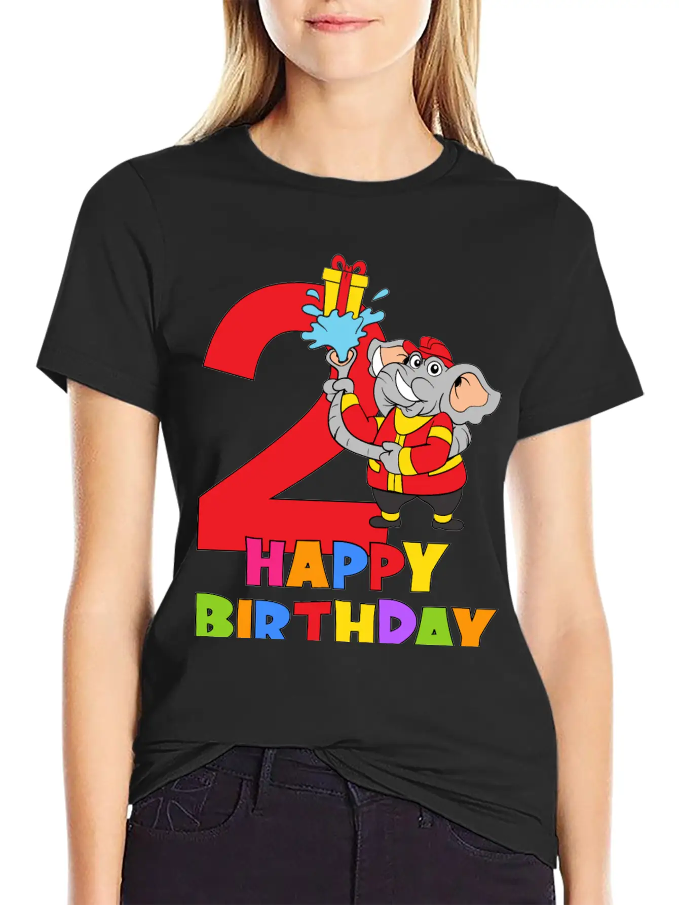 2 Years Old 2nd Birthday Firefighter Fireman Breathable Soft Cotton T-Shirt – Timeless Casual Look