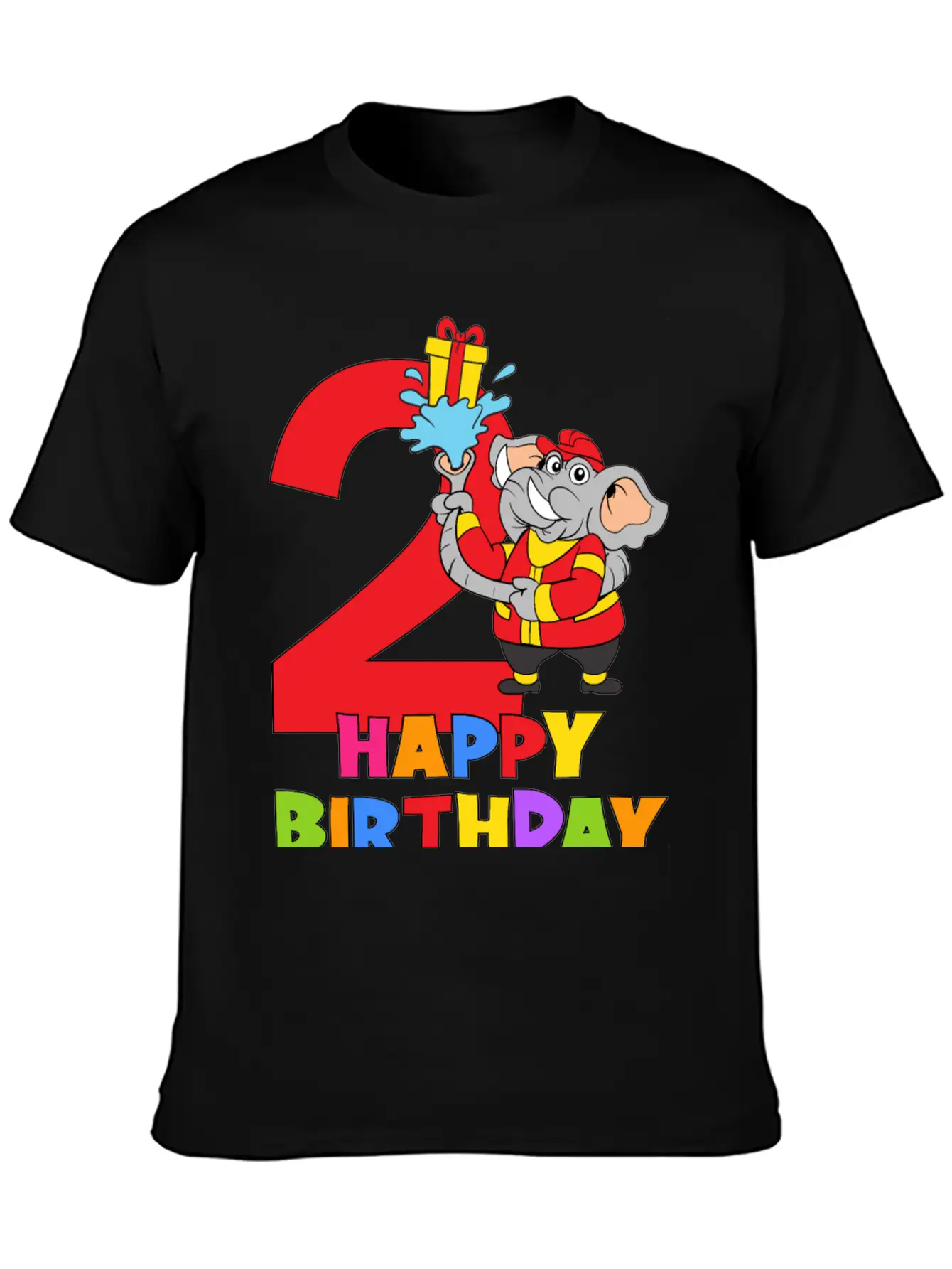 2 Years Old 2nd Birthday Firefighter Fireman Breathable Soft Cotton T-Shirt – Timeless Casual Look