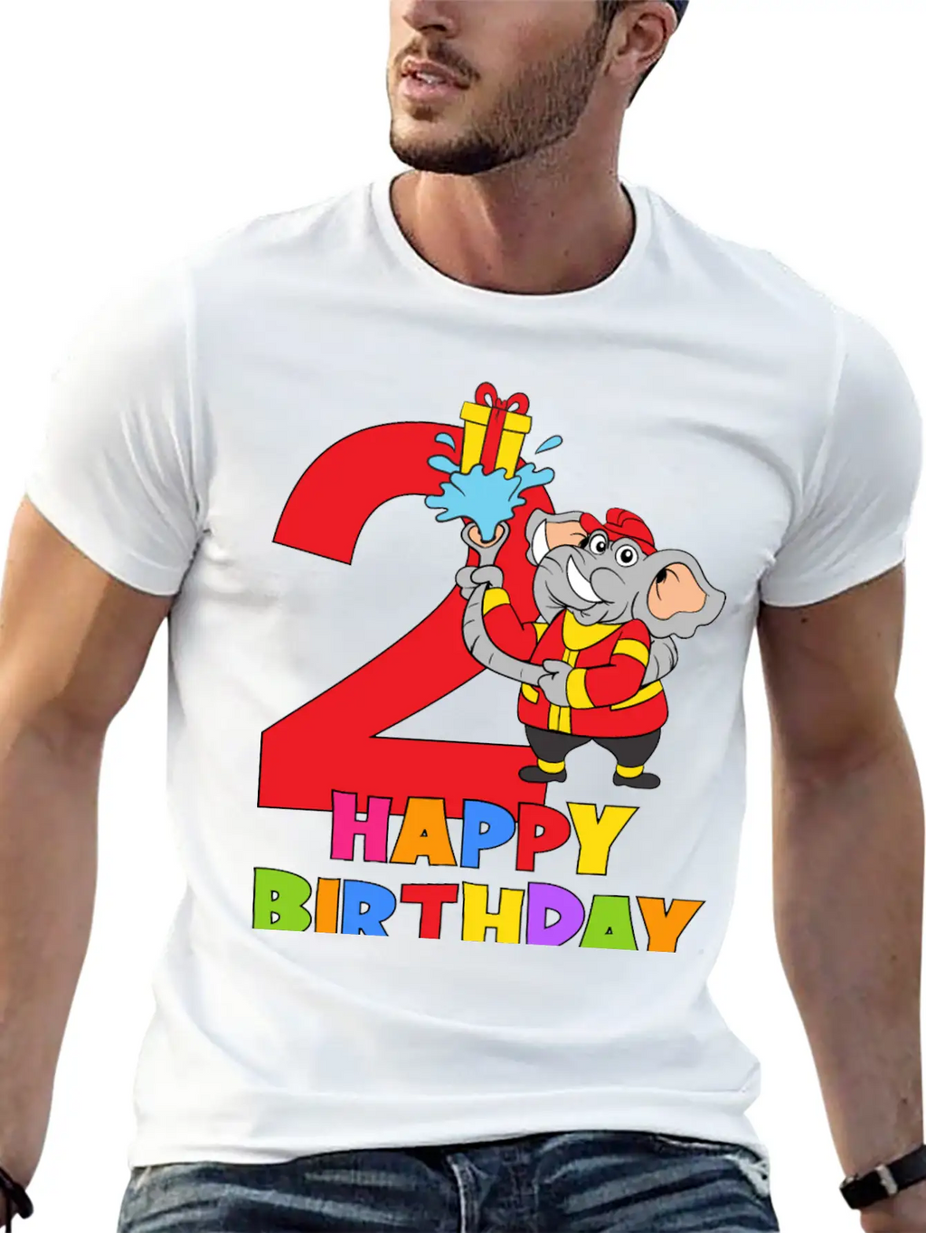 2 Years Old 2nd Birthday Firefighter Fireman Breathable Soft Cotton T-Shirt – Timeless Casual Look