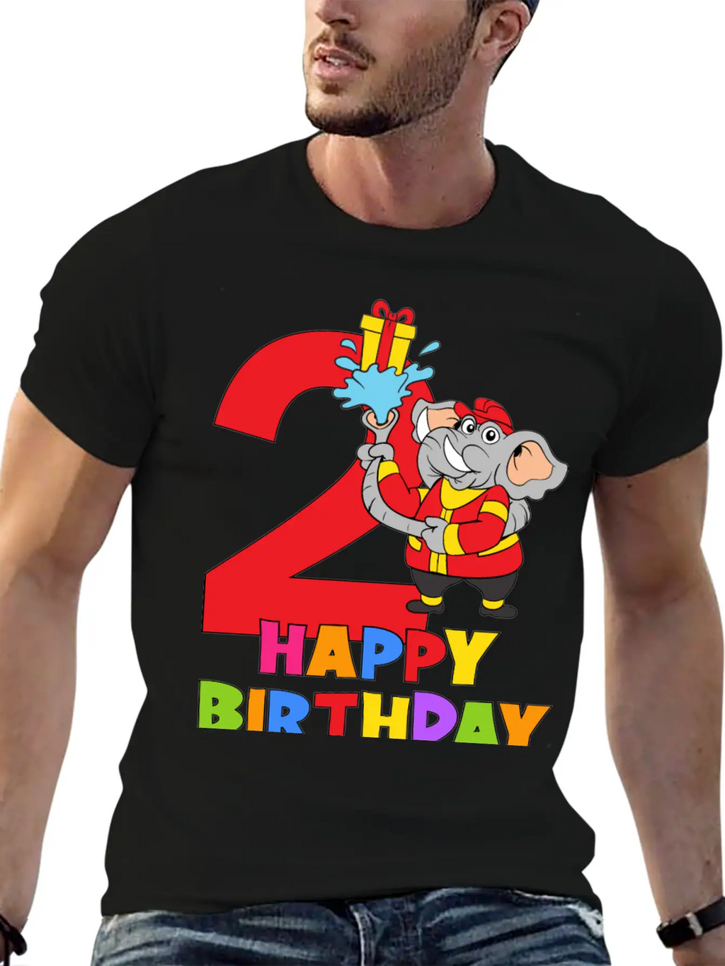 2 Years Old 2nd Birthday Firefighter Fireman Breathable Soft Cotton T-Shirt – Timeless Casual Look