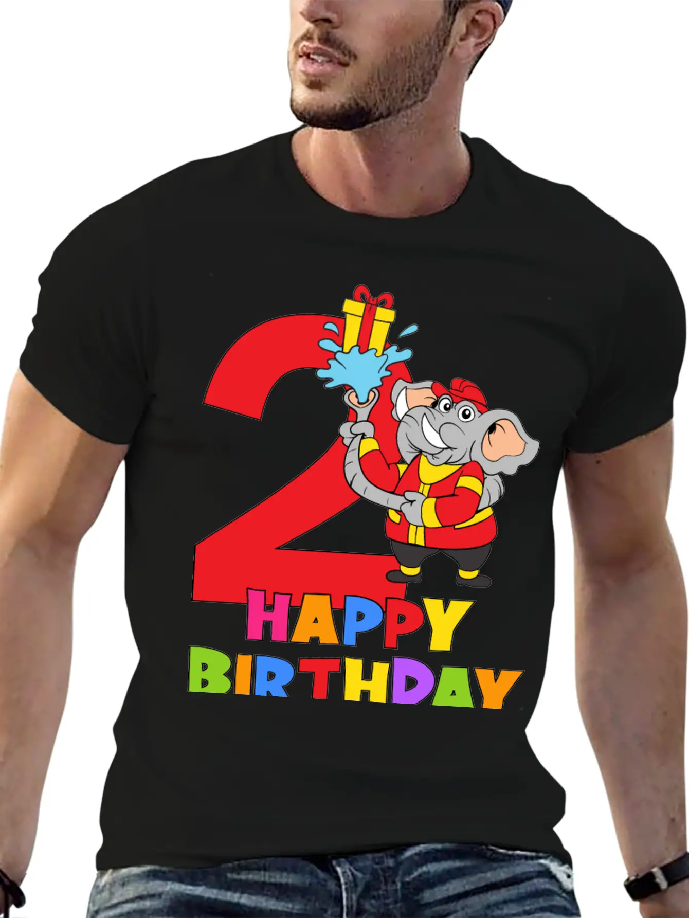2 Years Old 2nd Birthday Firefighter Fireman Breathable Soft Cotton T-Shirt – Timeless Casual Look