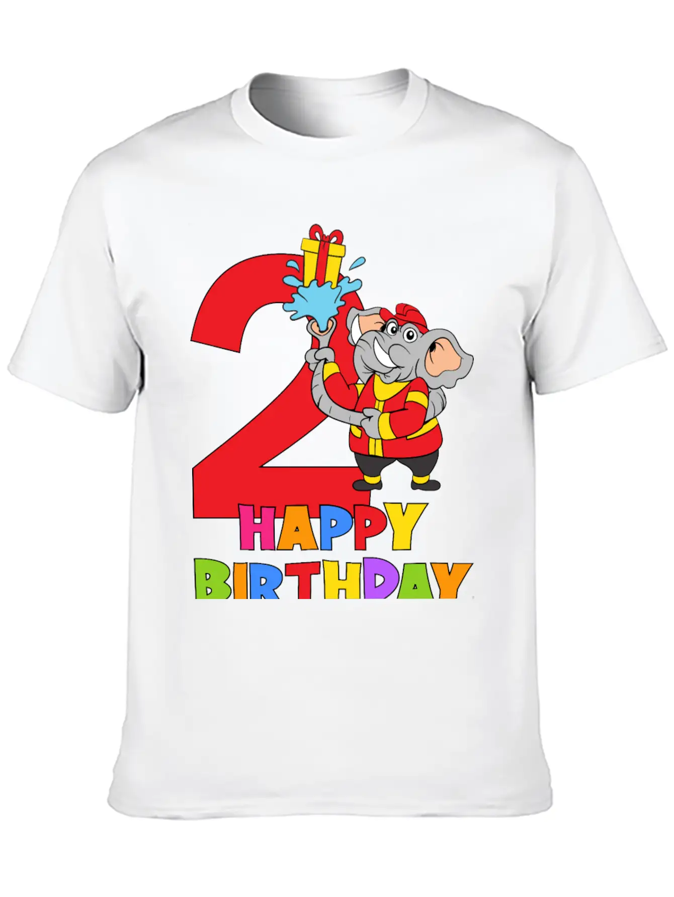 2 Years Old 2nd Birthday Firefighter Fireman Breathable Soft Cotton T-Shirt – Timeless Casual Look