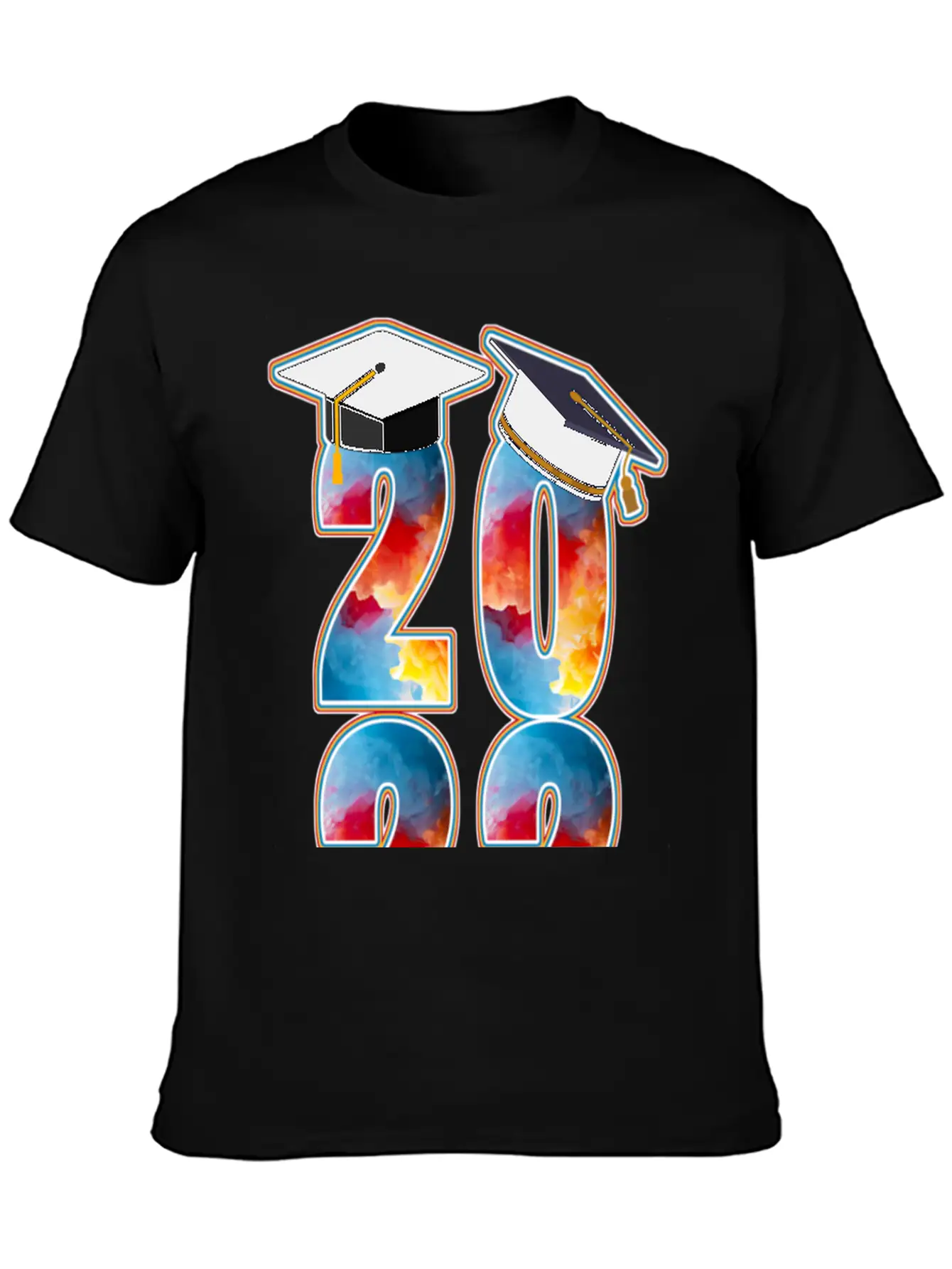 2022 TIE-DYE GRADUATION Casual Graphic T-Shirt – Simple And Comfortable Daily Wear