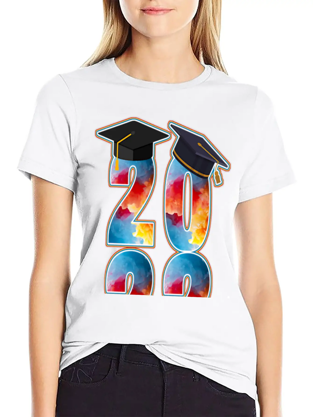 2022 TIE-DYE GRADUATION Casual Graphic T-Shirt – Simple And Comfortable Daily Wear