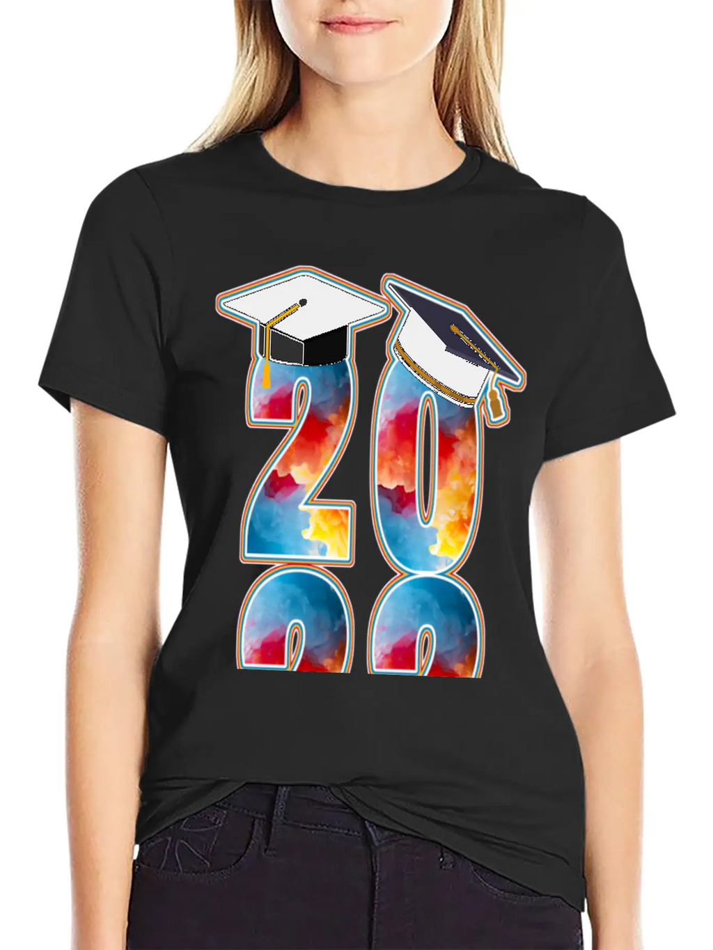 2022 TIE-DYE GRADUATION Casual Graphic T-Shirt – Simple And Comfortable Daily Wear