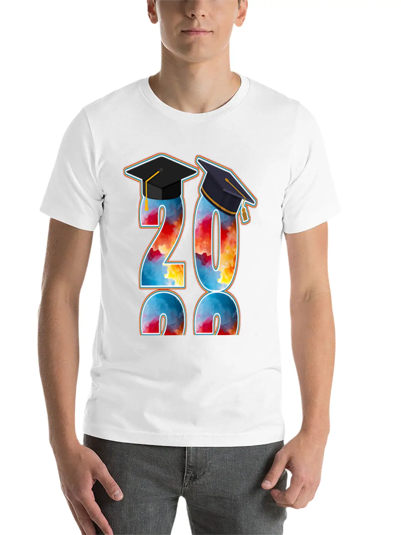 2022 TIE-DYE GRADUATION Casual Graphic T-Shirt – Simple And Comfortable Daily Wear