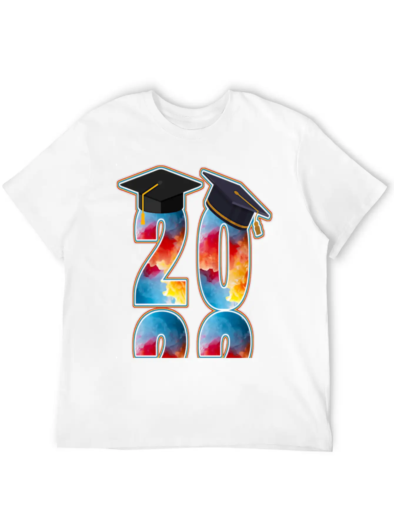 2022 TIE-DYE GRADUATION Casual Graphic T-Shirt – Simple And Comfortable Daily Wear
