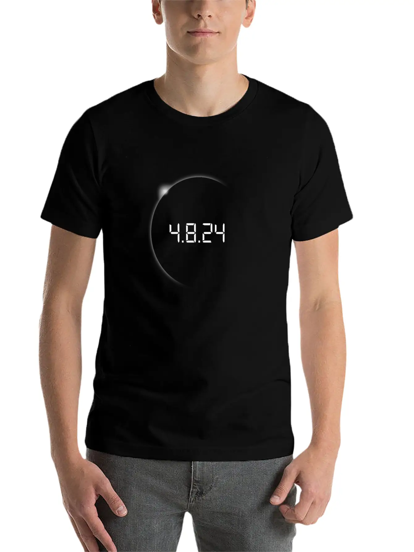 2024 Total Solar Eclipse 4.8.24 Path Of TotalityNe Unisex Casual T-Shirt – Clean Design For Daily Comfort