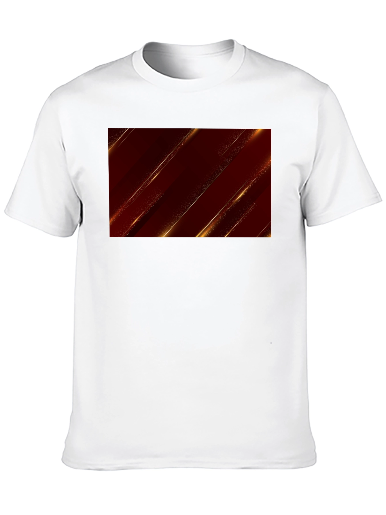 Sleek Black Tee with Modern Geometric Design