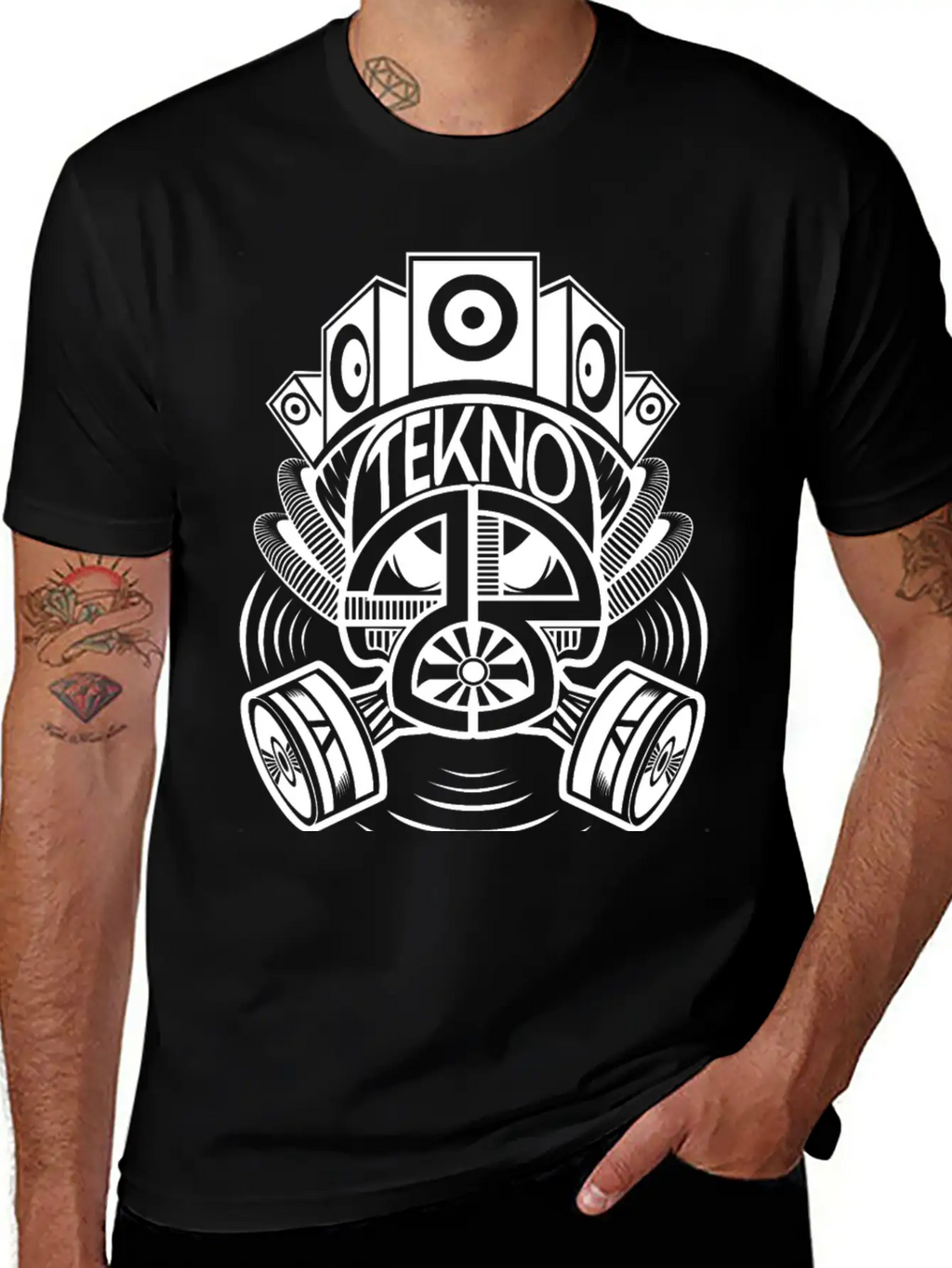 2323078 - Tekno 23 Gas Mask Speaker Breathable Soft Cotton T-Shirt – Timeless Casual Look
