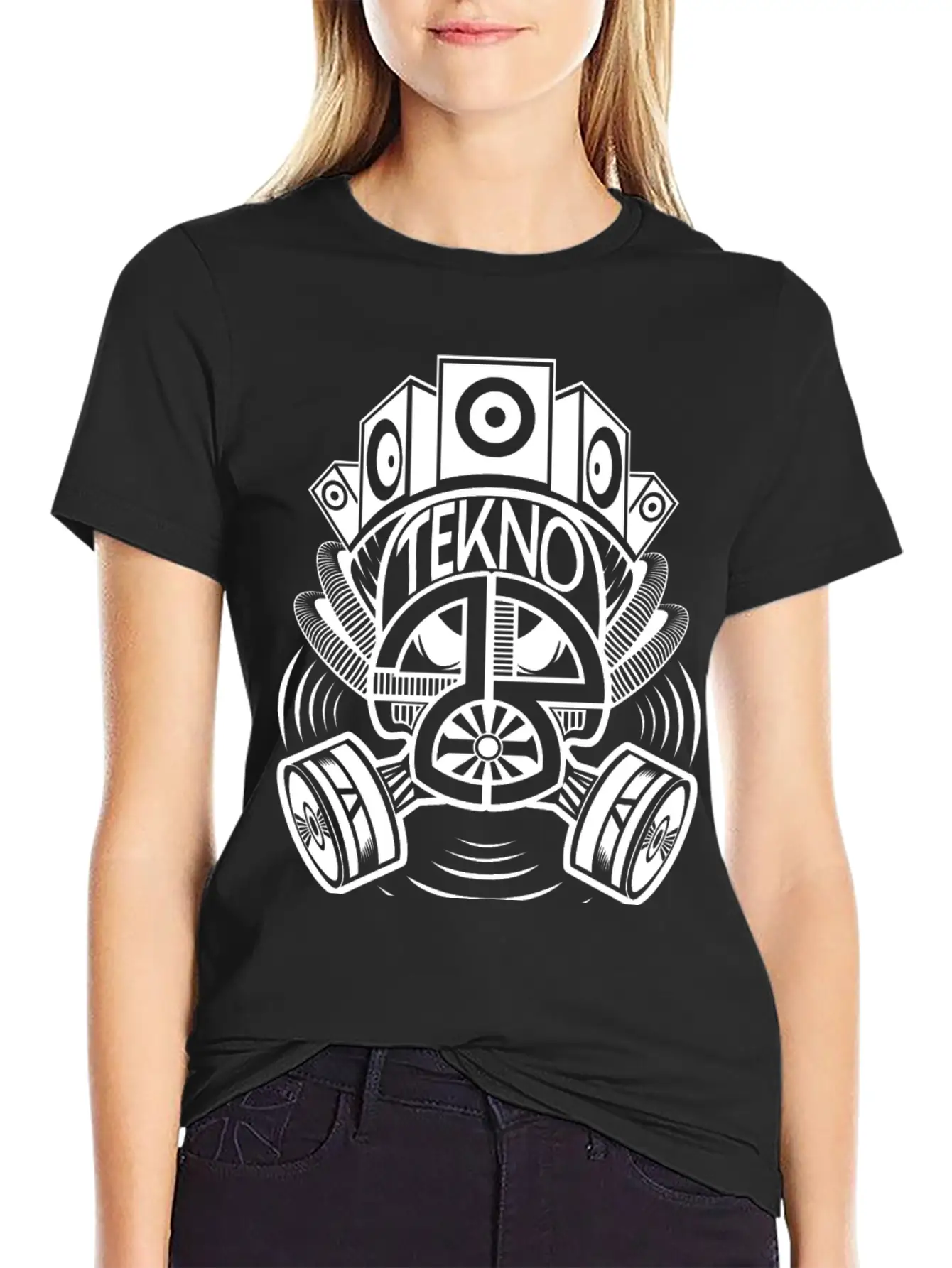 2323078 - Tekno 23 Gas Mask Speaker Breathable Soft Cotton T-Shirt – Timeless Casual Look