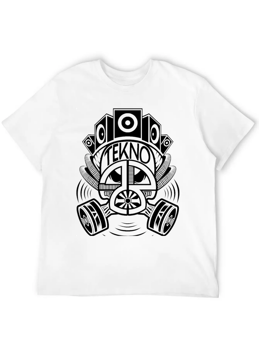 2323078 - Tekno 23 Gas Mask Speaker Breathable Soft Cotton T-Shirt – Timeless Casual Look