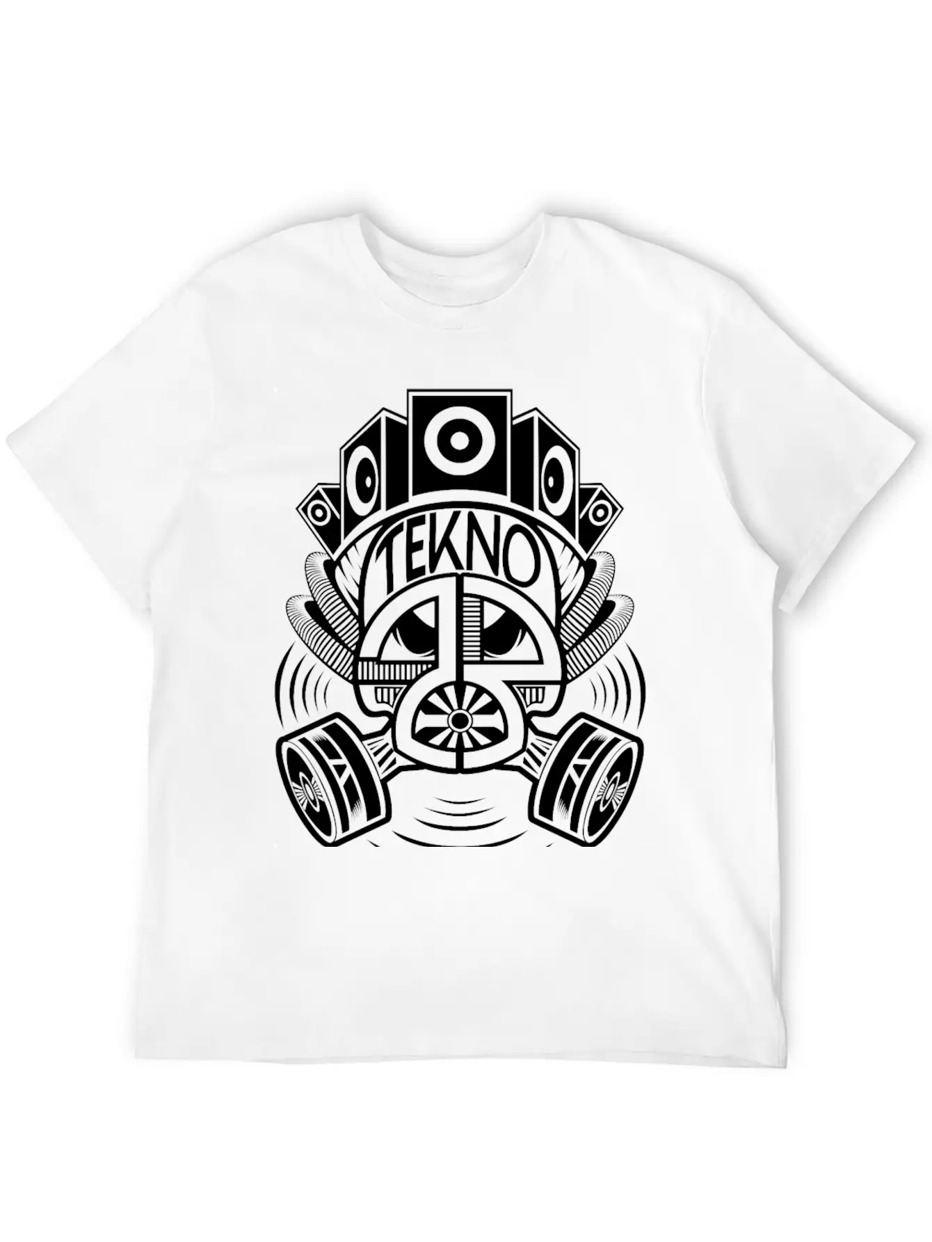 2323078 - Tekno 23 Gas Mask Speaker Breathable Soft Cotton T-Shirt – Timeless Casual Look