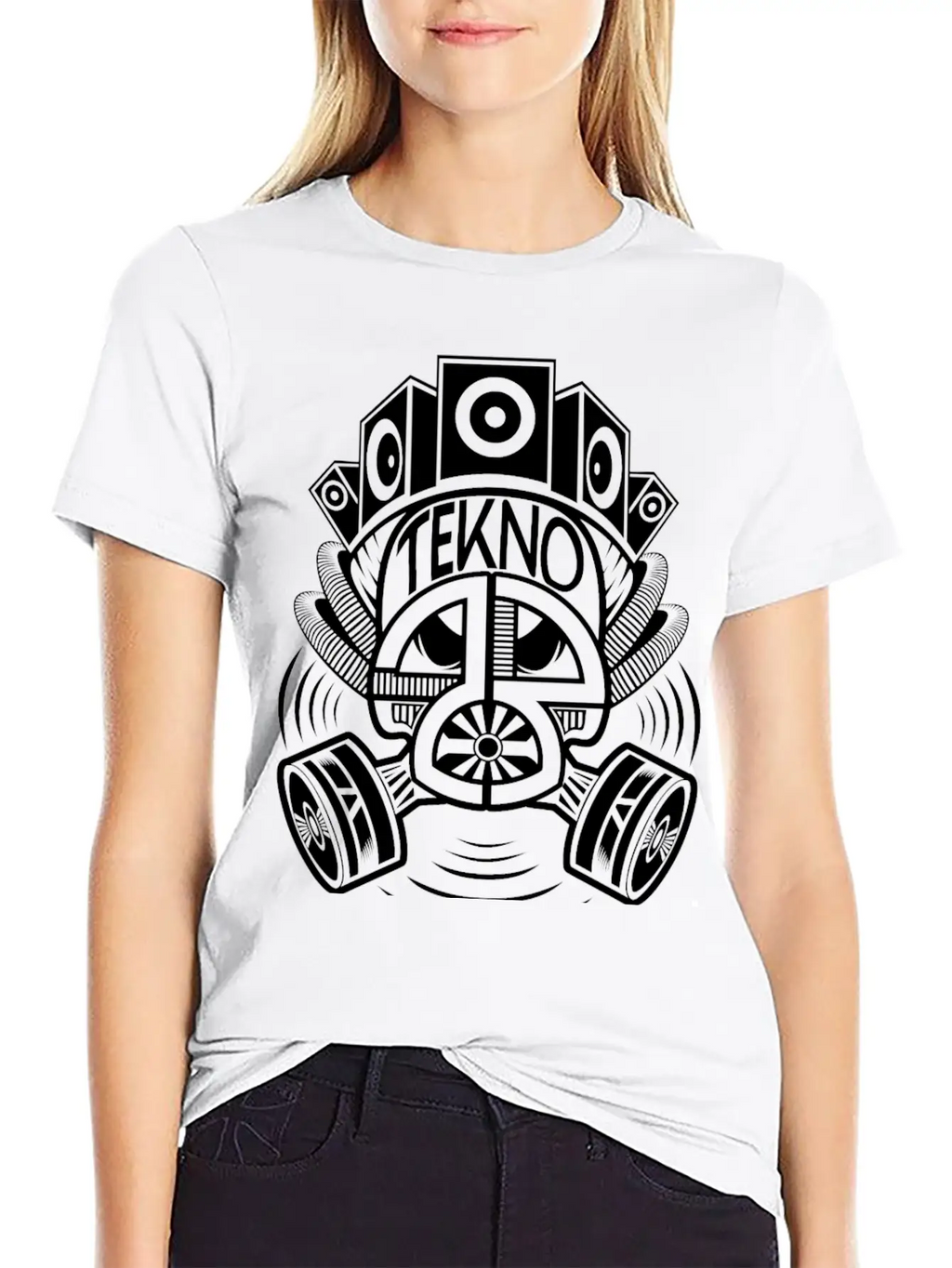 2323078 - Tekno 23 Gas Mask Speaker Breathable Soft Cotton T-Shirt – Timeless Casual Look
