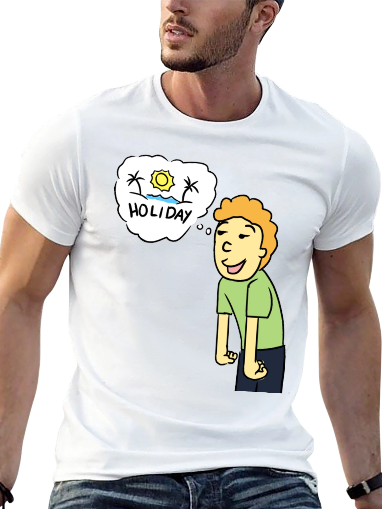 Holiday Dreaming T-Shirt - Cartoon Graphic Tee