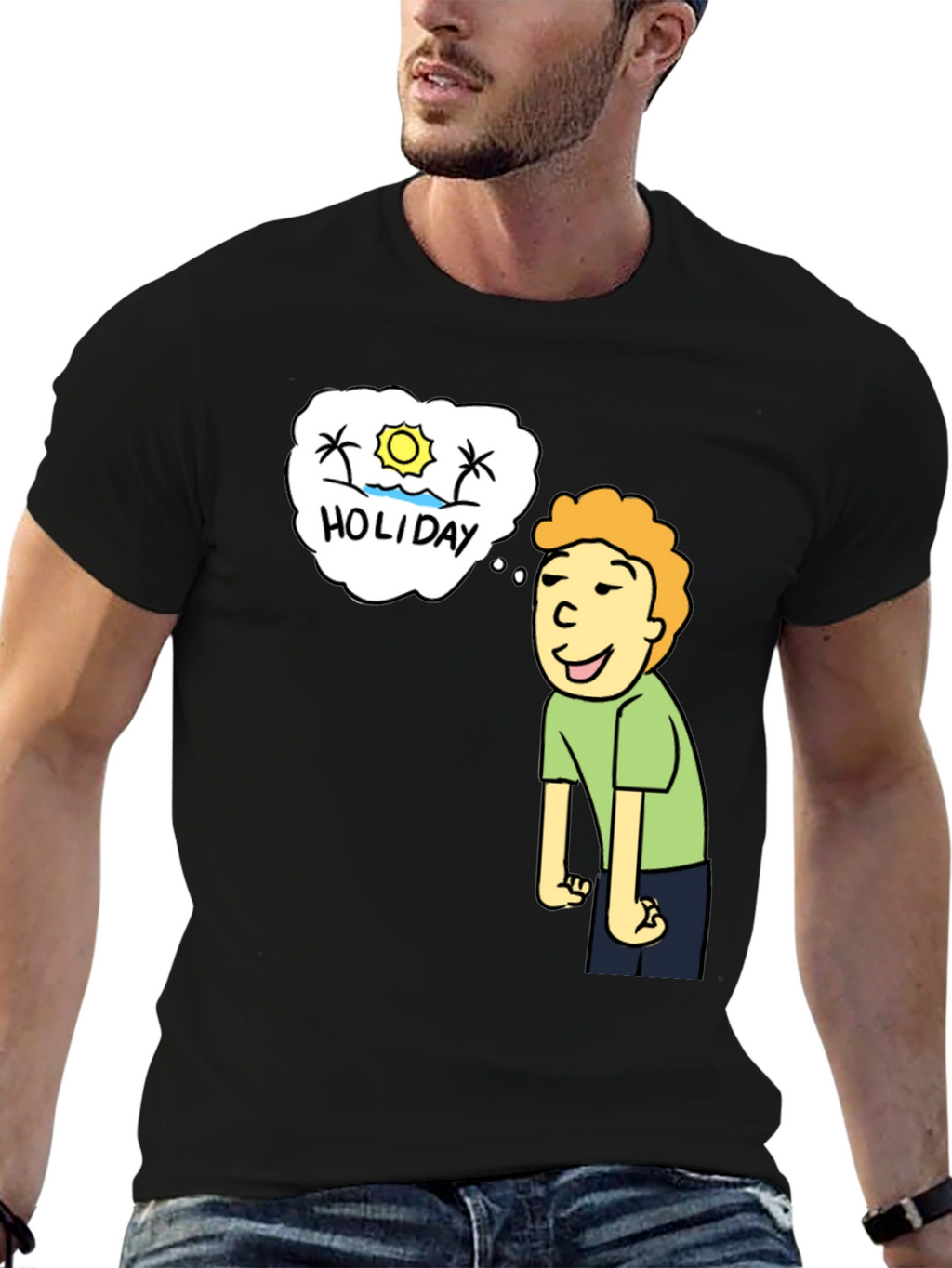Holiday Dreaming T-Shirt - Cartoon Graphic Tee