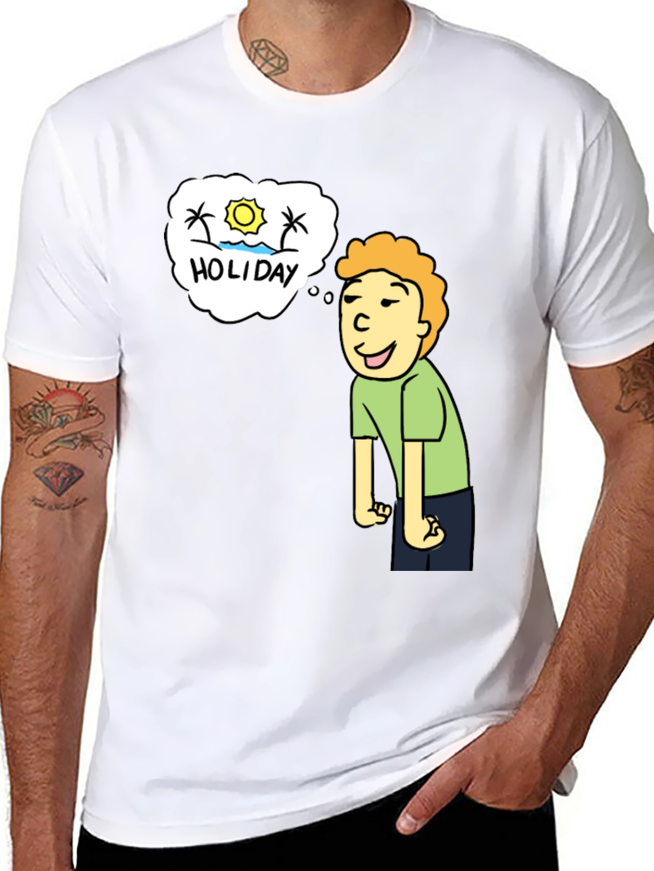 Holiday Dreaming T-Shirt - Cartoon Graphic Tee