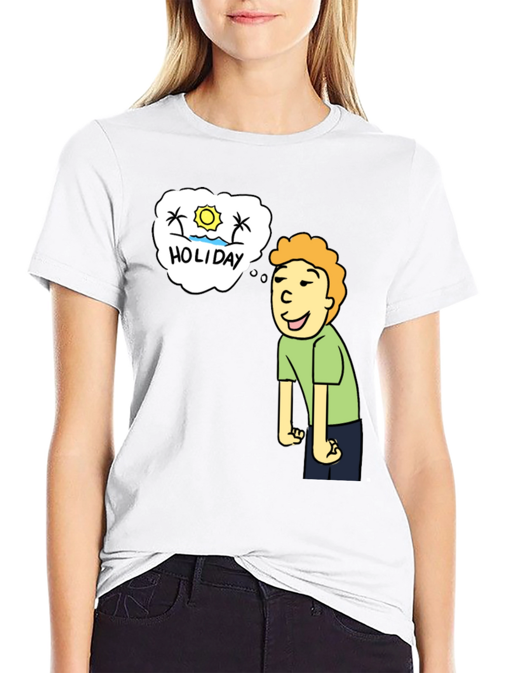 Holiday Dreaming T-Shirt - Cartoon Graphic Tee