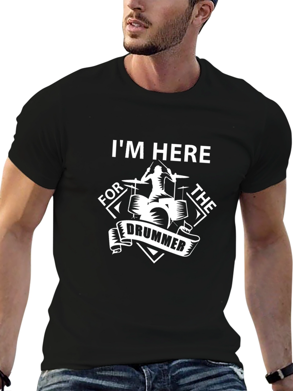Im Here For The Drummer Graphic Tee