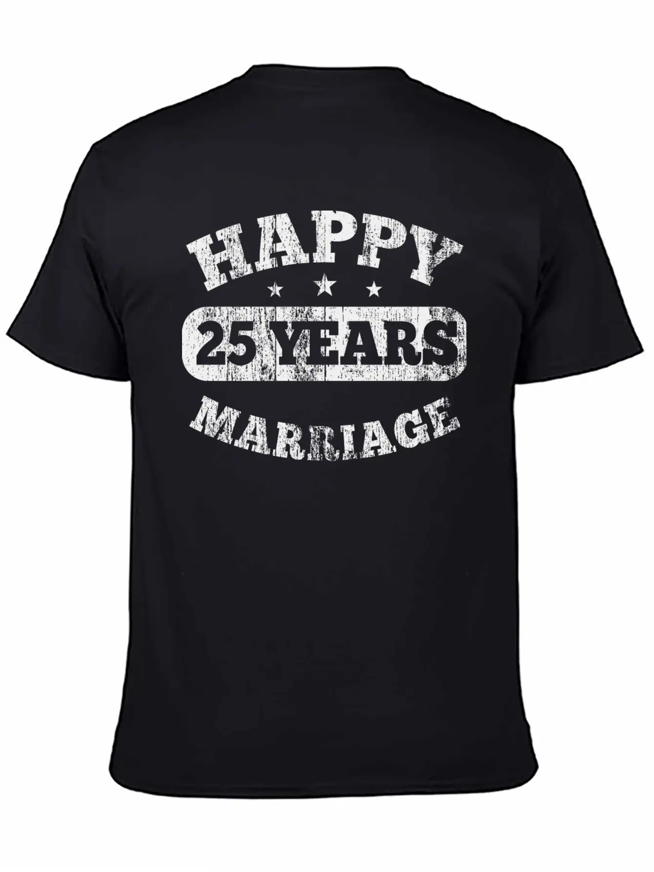 25 Years Happy Marriage Unisex Casual T-Shirt – Clean Design For Daily Comfort