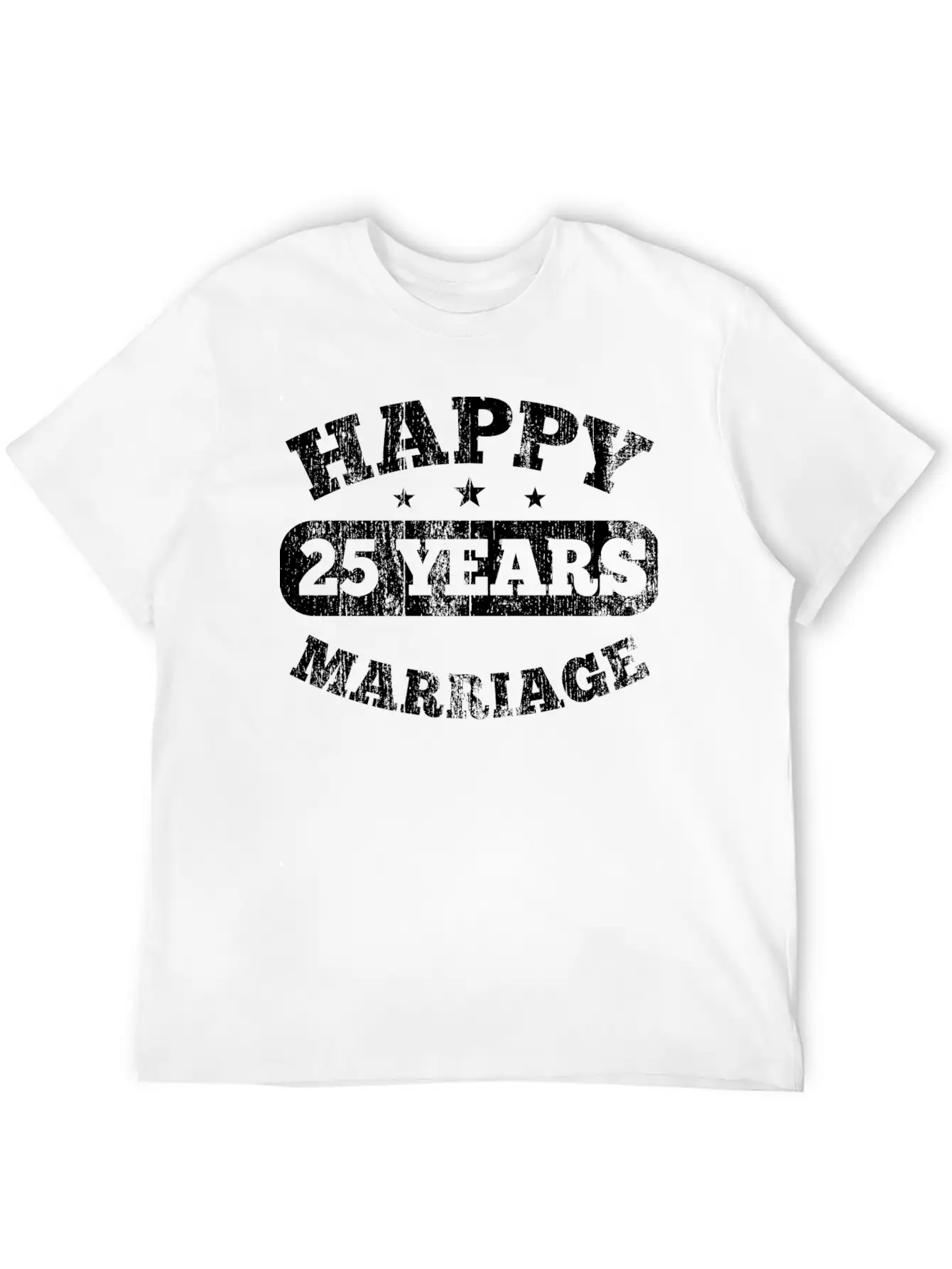 25 Years Happy Marriage Unisex Casual T-Shirt – Clean Design For Daily Comfort