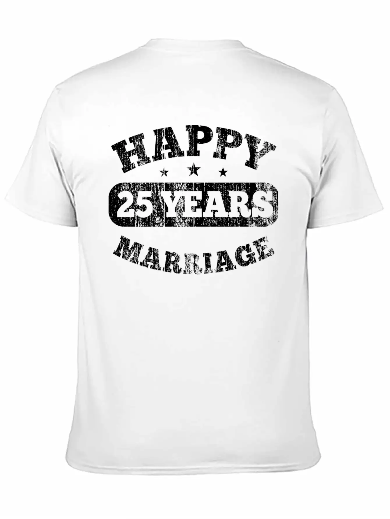 25 Years Happy Marriage Unisex Casual T-Shirt – Clean Design For Daily Comfort